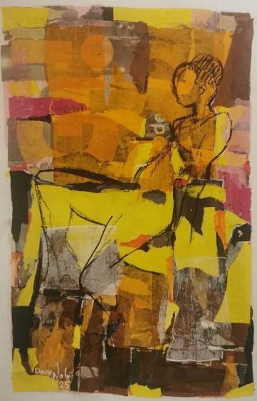 Abstract yellow composition