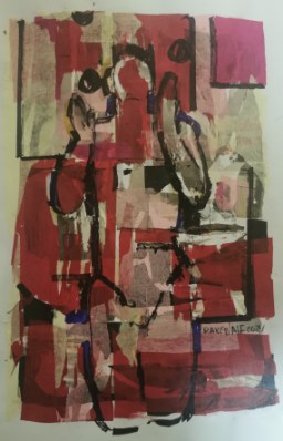 Red abstract figure