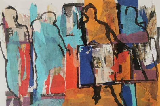 Group of Figures in Turquoise