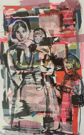 Two Figures in Vintage Style